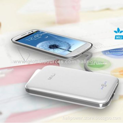 Mobile Power Bank with Built-in Cable